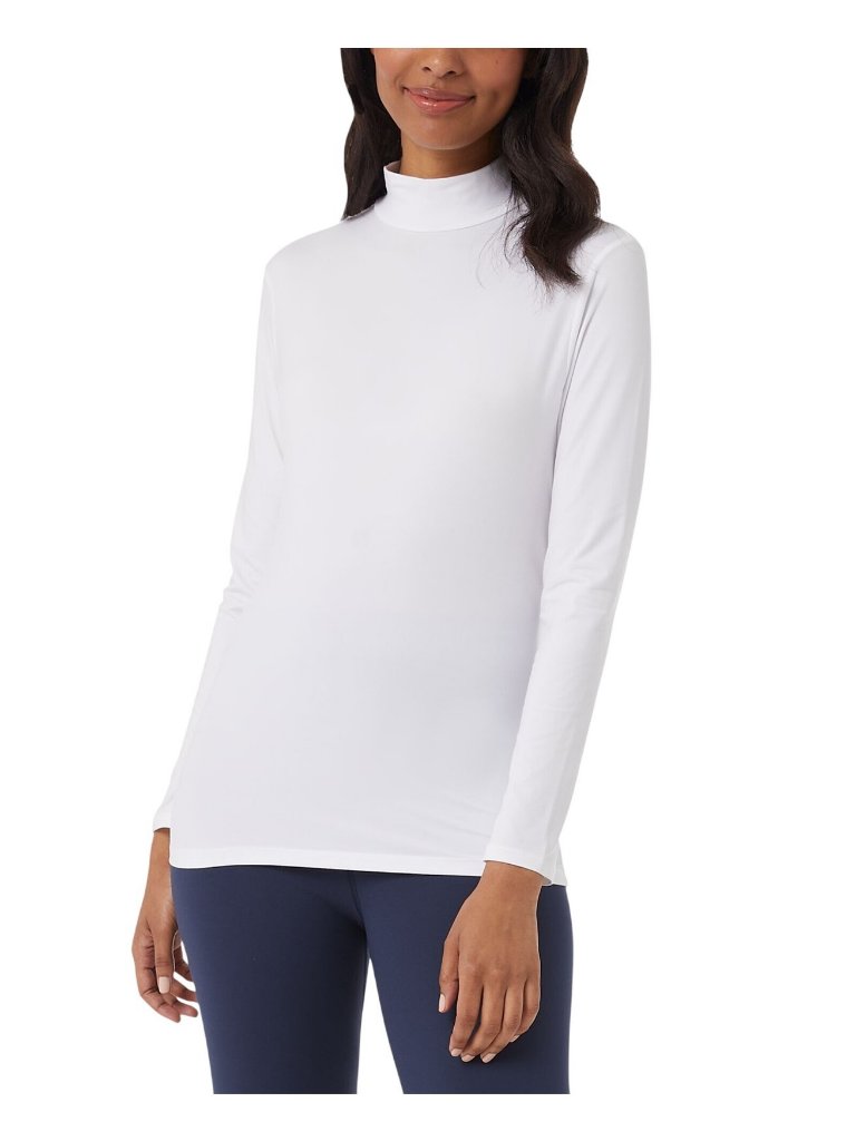 Nwt 32 Degrees Womens Mock-Neck Long-Sleeve Top White Xs